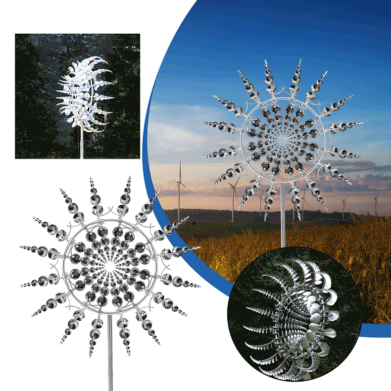 Kinetic Metal Windmill Spinner Anti-Rust Magical Outdoor Garden Decor