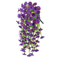 Artificial Morning Glory Flower Hanging Vine UV Resistant Outdoor Decor