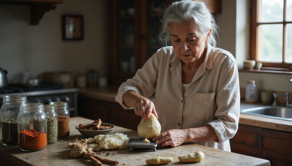 this woman makes natural remedies with galanga root
